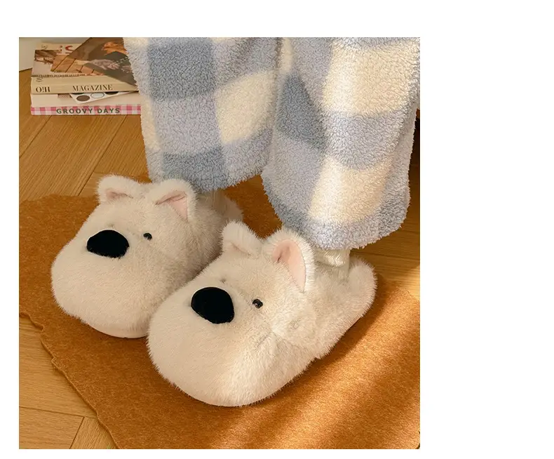 Nanbowan Cartoon Cotton Slippers Women Winter Cute Puppy Home — feature 9