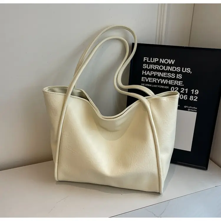 Women Retro Tote Bag Brown Leather Large Capacity Office Commuter — feature 15