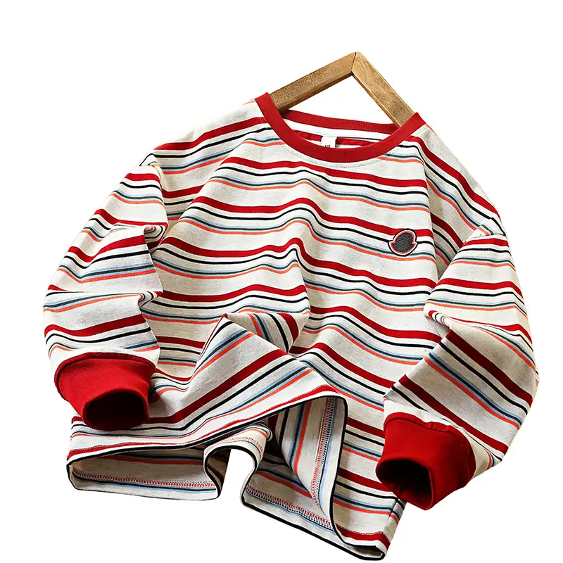 Kids Striped Cotton T-Shirt Boys 2026 Spring - Image 6