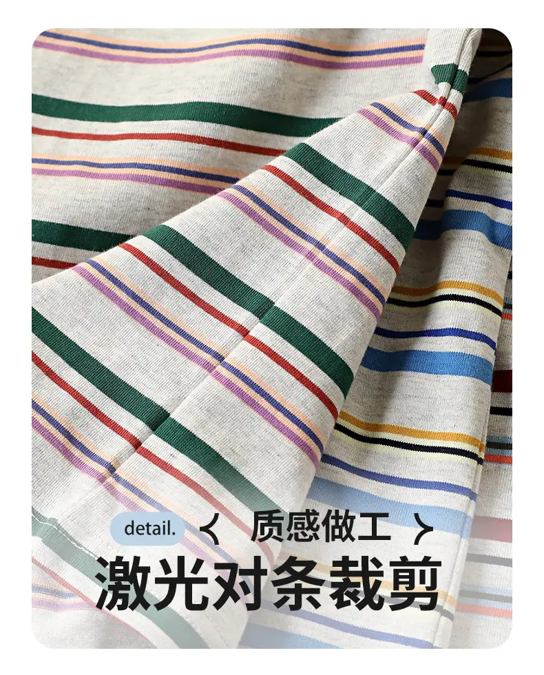 Kids Striped Cotton T-Shirt Boys 2026 Spring — feature 10