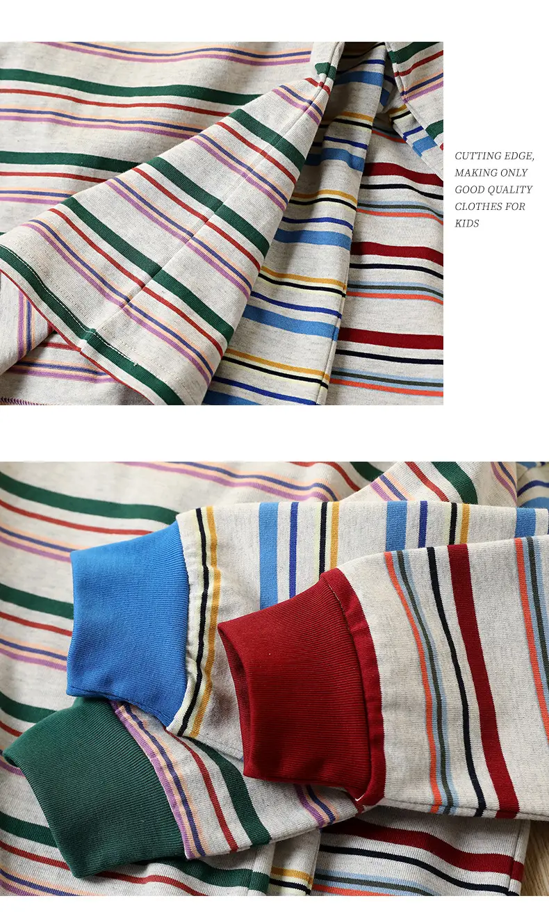 Kids Striped Cotton T-Shirt Boys 2026 Spring — feature 18