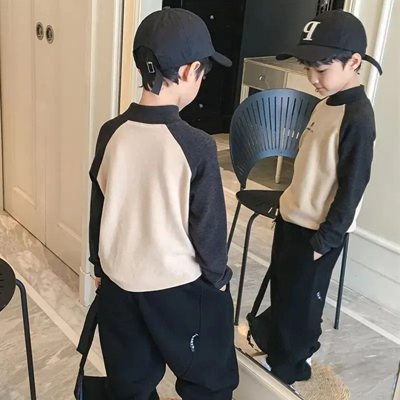 Boys Velvet Turtleneck Long Sleeve T-Shirt Medium Large - Image 5