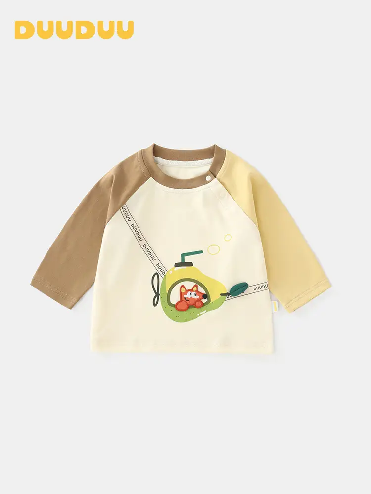 Duuduu Baby Long Sleeve T-Shirts Set Blue Yellow - Image 4