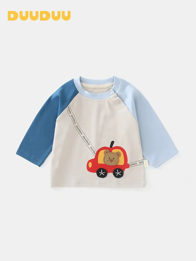 Duuduu Baby Long Sleeve T-Shirts Set Blue Yellow - Image 5