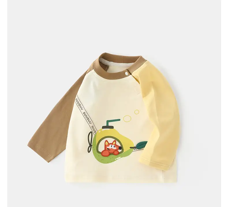 Duuduu Baby Long Sleeve T-Shirts Set Blue Yellow — feature 13