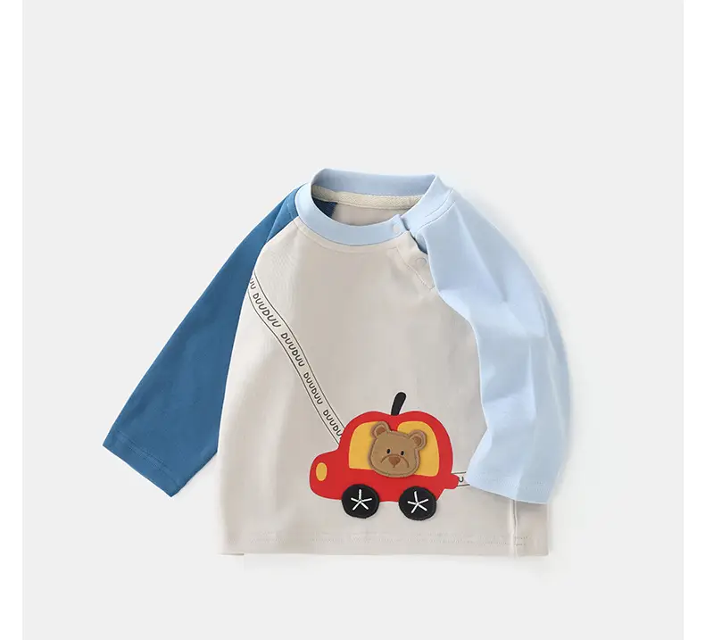 Duuduu Baby Long Sleeve T-Shirts Set Blue Yellow — feature 25