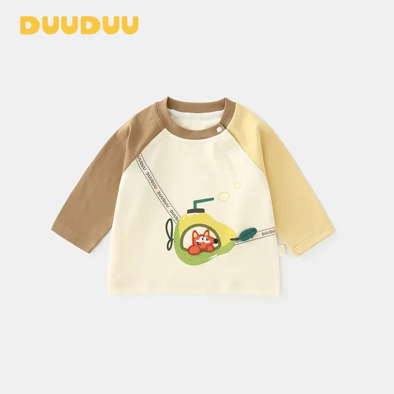 Duuduu Baby Long Sleeve T-Shirts Set Blue Yellow - Image 2