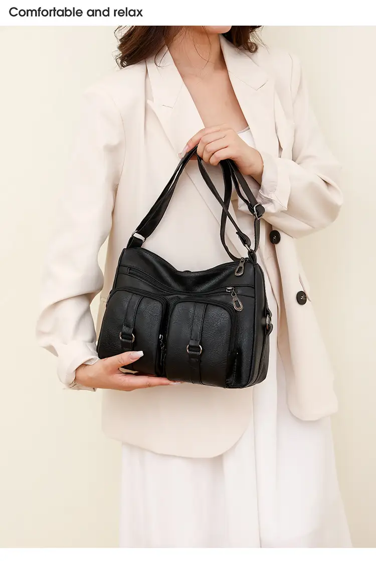 Brown Washed Leather Crossbody Bag for Women — feature 20