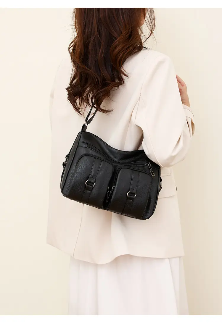 Brown Washed Leather Crossbody Bag for Women — feature 21