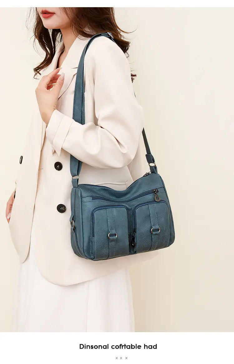 Brown Washed Leather Crossbody Bag for Women — feature 22