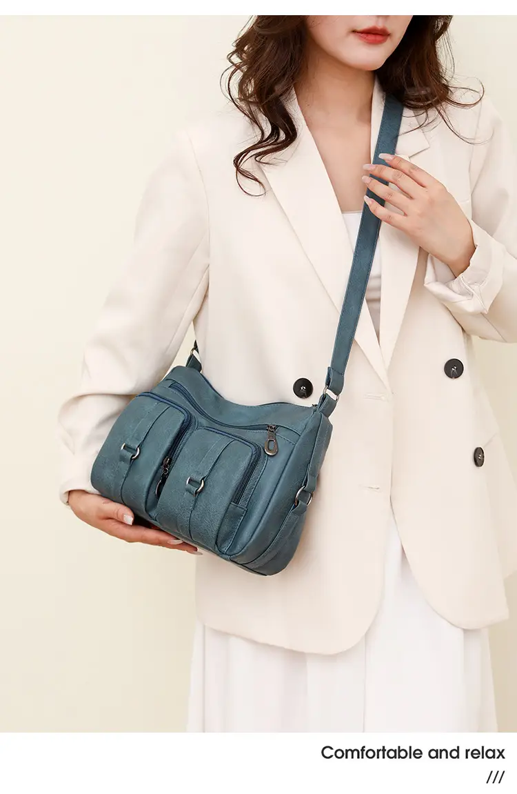 Brown Washed Leather Crossbody Bag for Women — feature 23