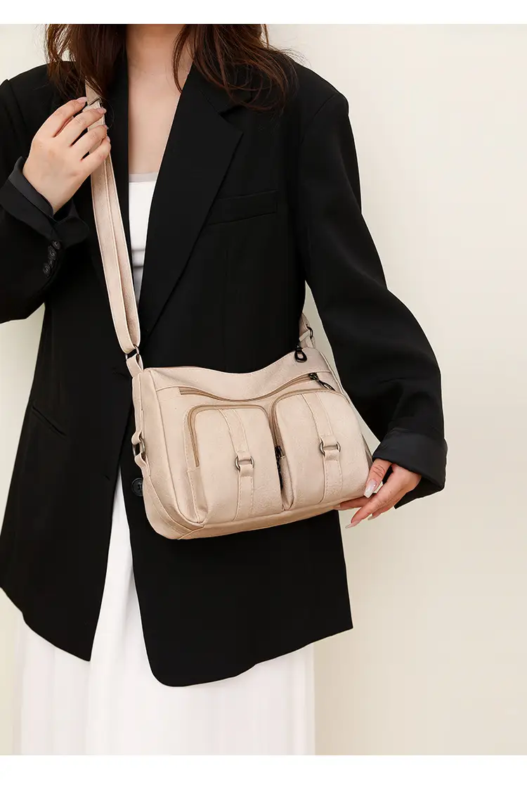 Brown Washed Leather Crossbody Bag for Women — feature 24