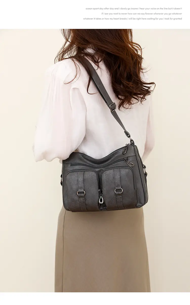 Brown Washed Leather Crossbody Bag for Women — feature 25