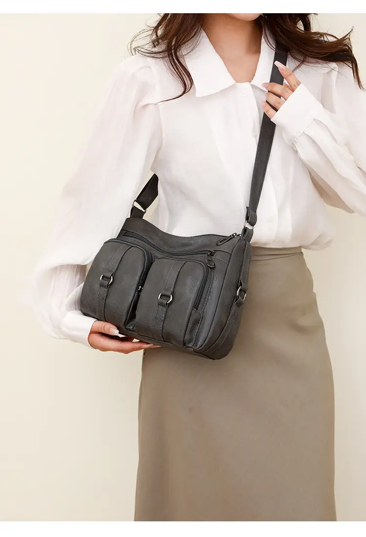 Brown Washed Leather Crossbody Bag for Women — feature 26