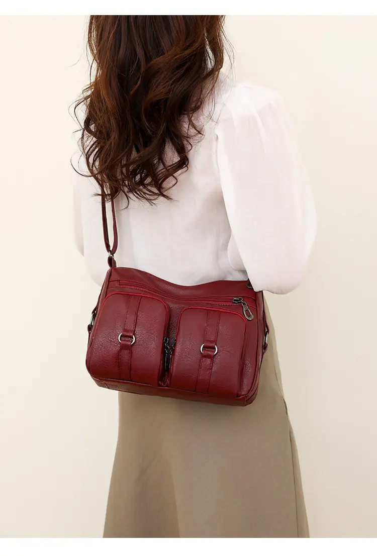 Brown Washed Leather Crossbody Bag for Women — feature 27