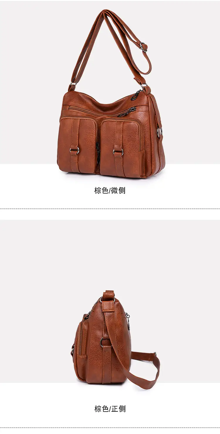 Brown Washed Leather Crossbody Bag for Women — feature 29