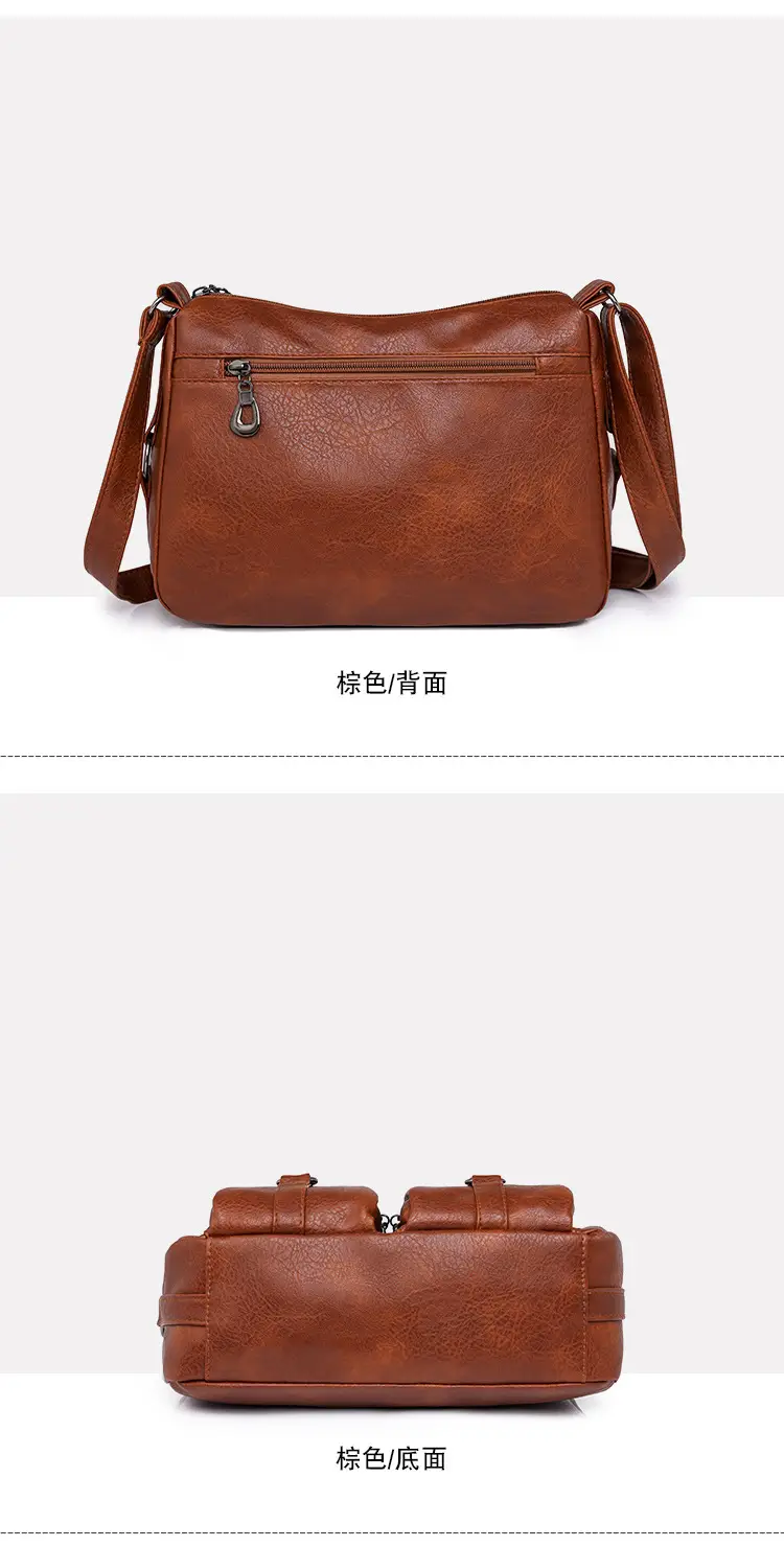 Brown Washed Leather Crossbody Bag for Women — feature 30