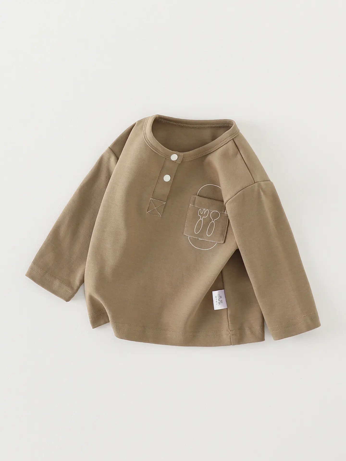 Boys' Long Sleeve T-Shirt Brown 2025 - Image 3