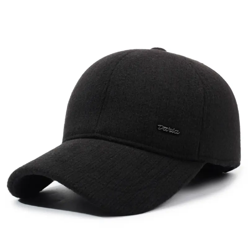Winter Warm Grey Baseball Cap for Men & Elderly