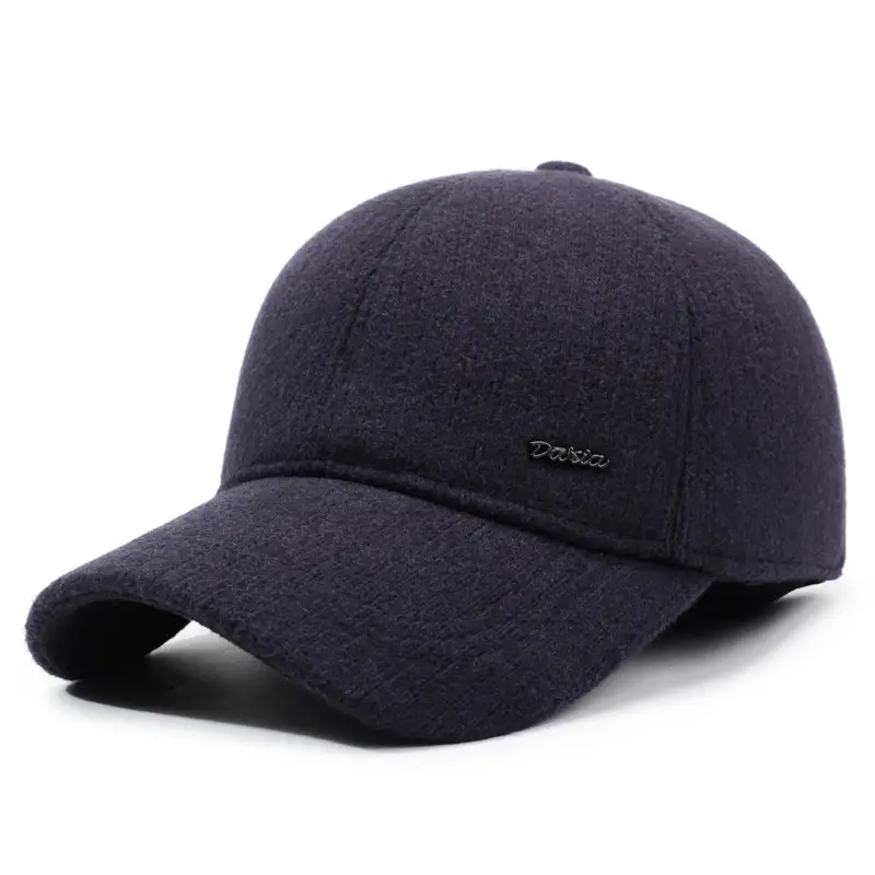 Winter Warm Grey Baseball Cap for Men & Elderly