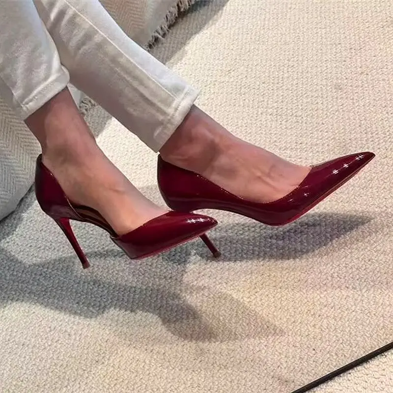 2025 Red Pointed Toe Stiletto High Heels for Women - Image 2