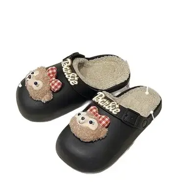 Removable Waterproof Cotton Slippers for Women 2025 Autumn and Winter New Style Fleece-Lined Warm Indoor and Outdoor Toe-Cap Half Slippers - Image 11