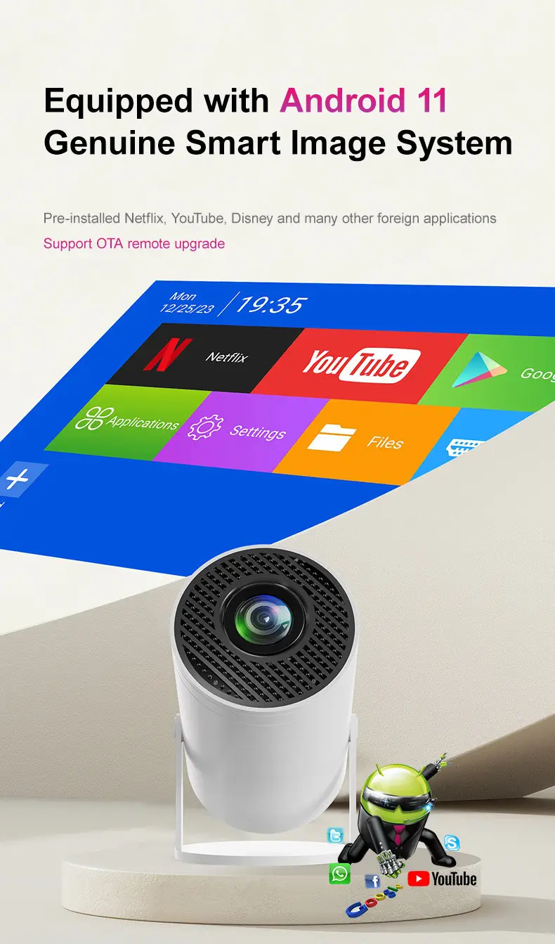 Amazon Cross-Border Projector Hy300 Home Portable Projector 720P H713 Mini Projector Hd 4K — feature 12