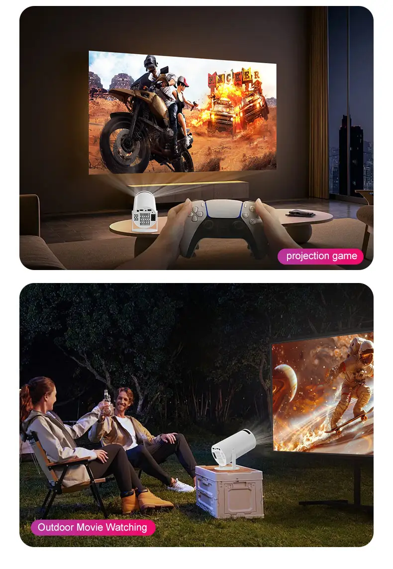 Amazon Cross-Border Projector Hy300 Home Portable Projector 720P H713 Mini Projector Hd 4K — feature 19