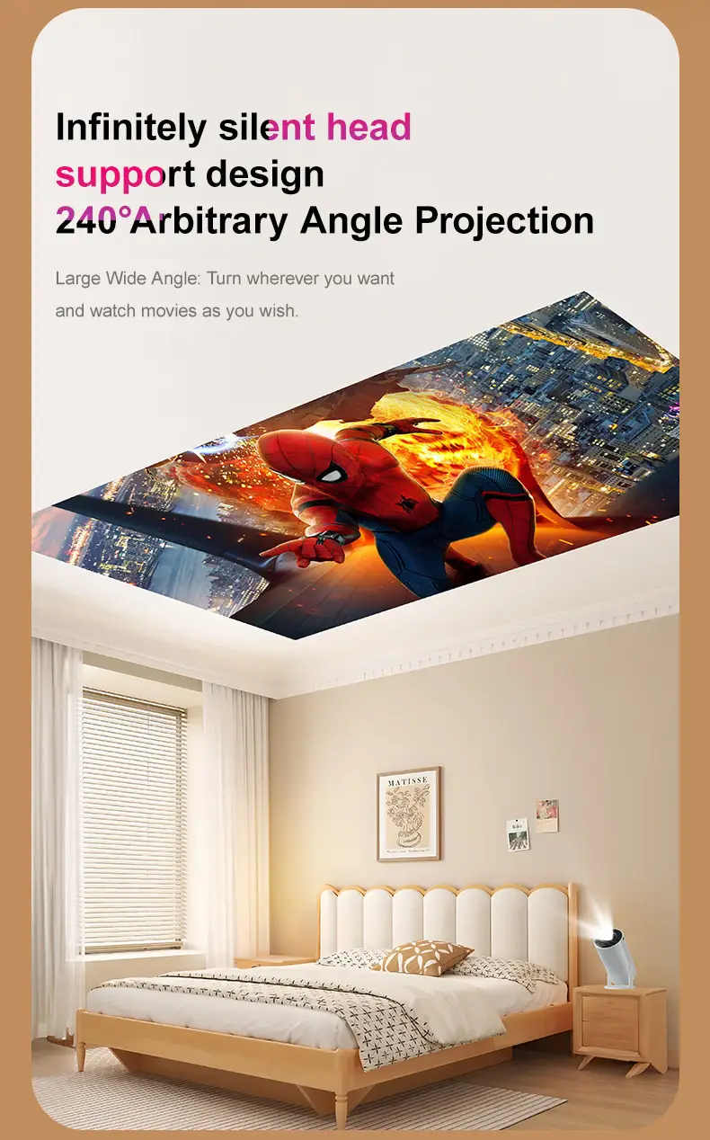 Amazon Cross-Border Projector Hy300 Home Portable Projector 720P H713 Mini Projector Hd 4K — feature 6