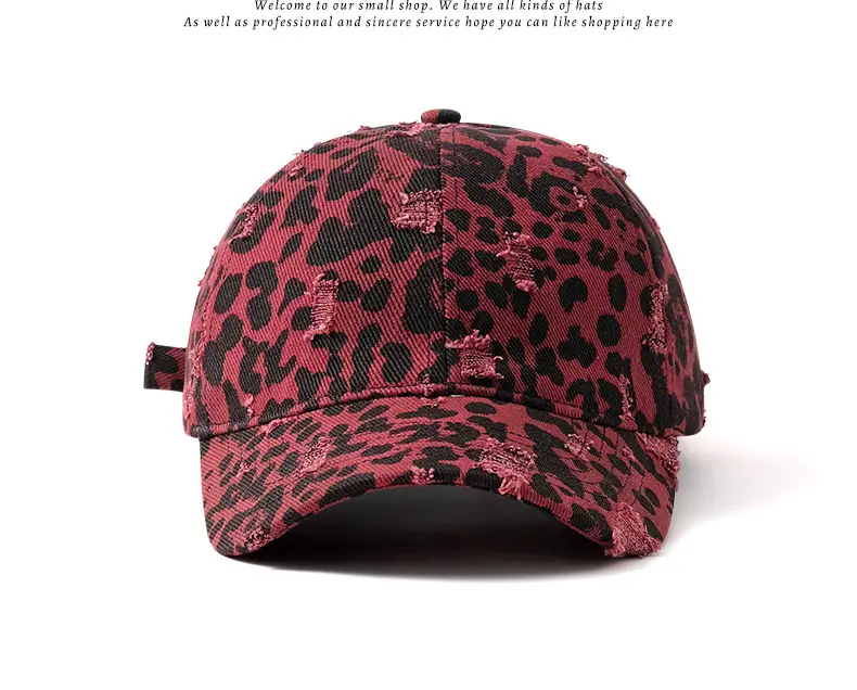 Leopard Print Cap for Women Face Slimming Duckbill Cap — feature 16