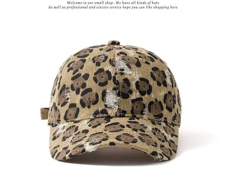 Leopard Print Cap for Women Face Slimming Duckbill Cap — feature 17