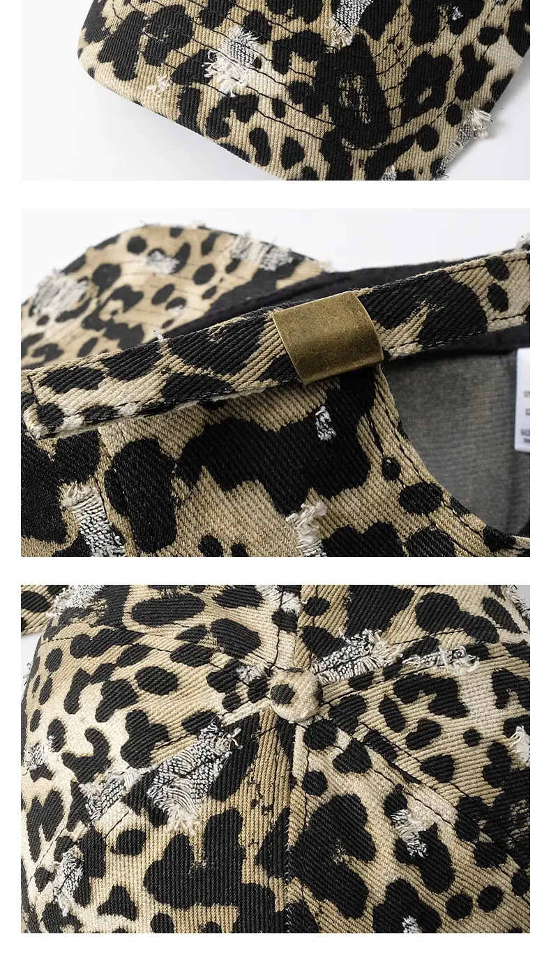 Leopard Print Cap for Women Face Slimming Duckbill Cap — feature 19