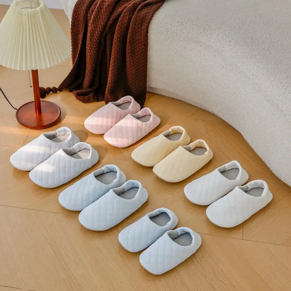 New Autumn Maternity Slippers with Covered Heel, Pure Cotton, Soft Sole, Silent, for Women's Home Use, Cotton Slippers for Postpartum Women, Wholesale