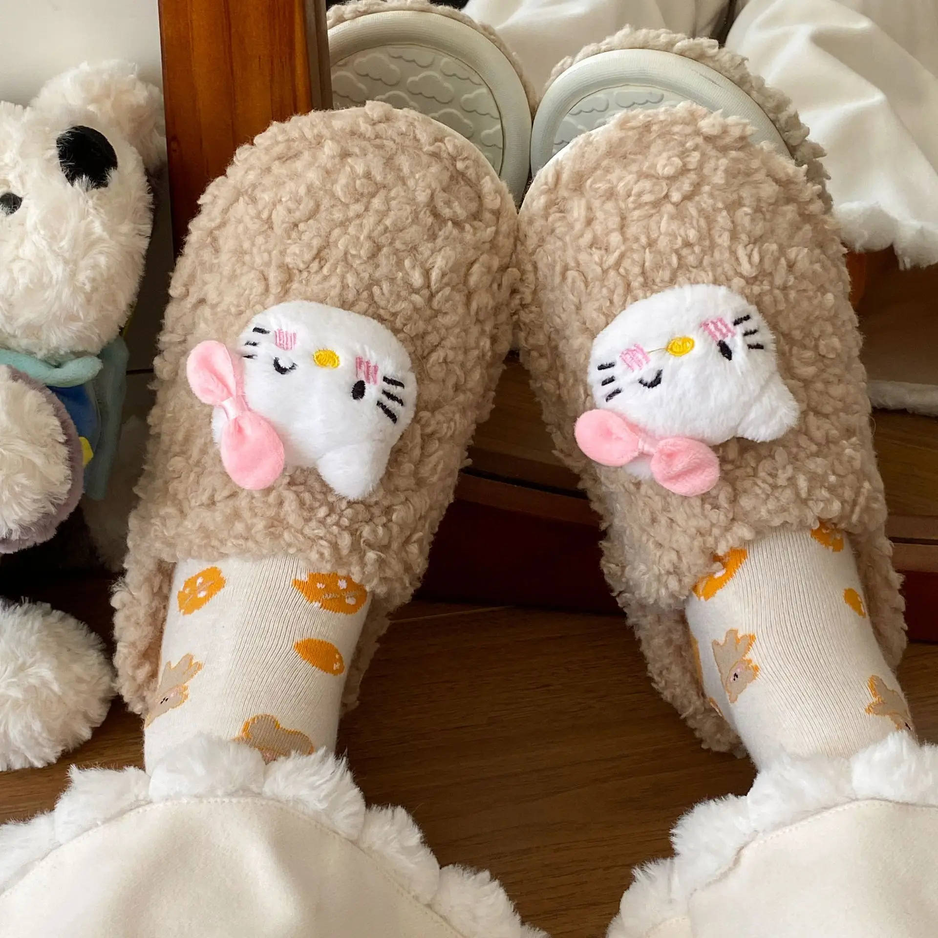 Women Warm Winter Furry Slippers Soft Cotton - Image 5