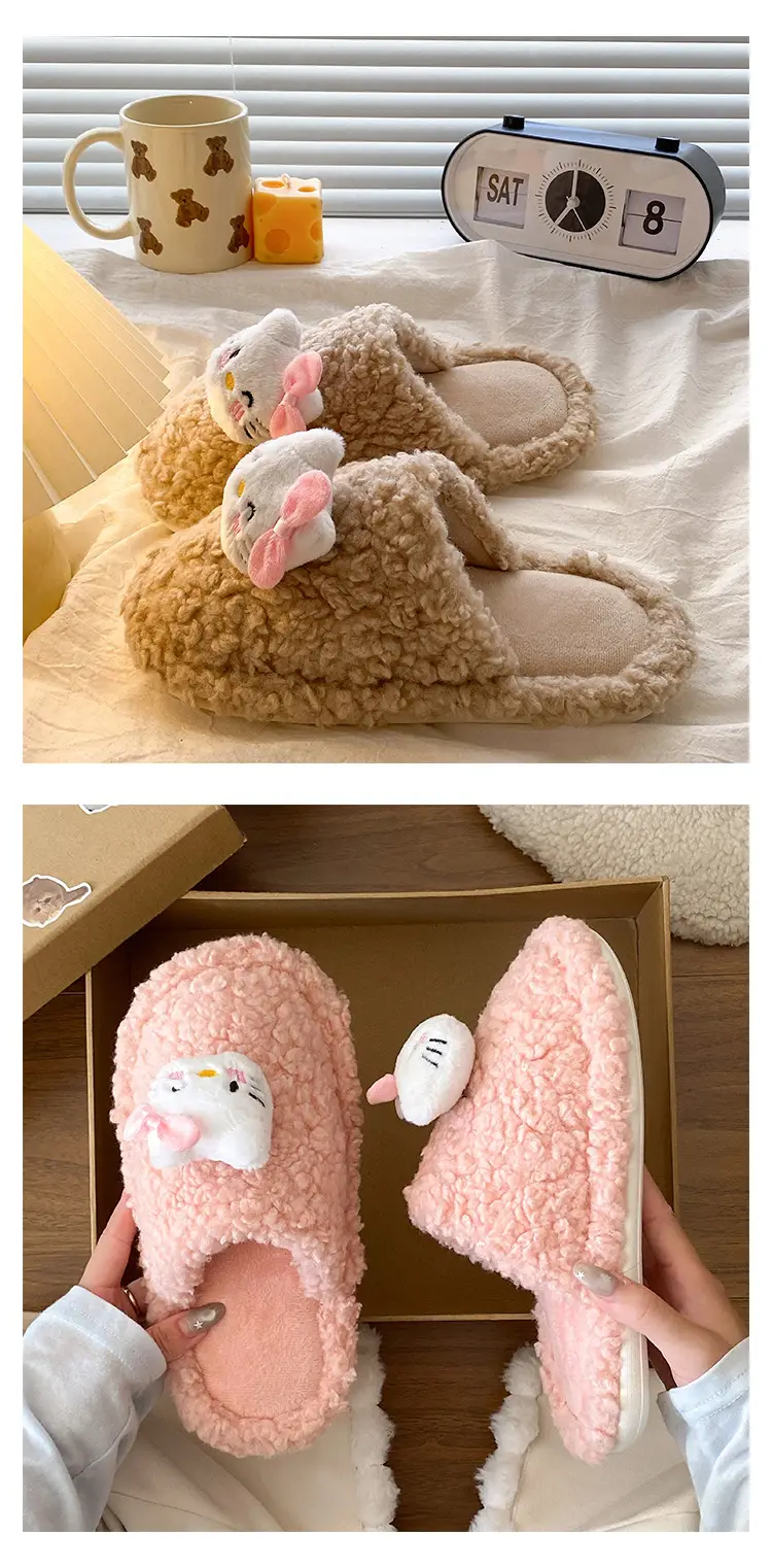 Women Warm Winter Furry Slippers Soft Cotton — feature 15