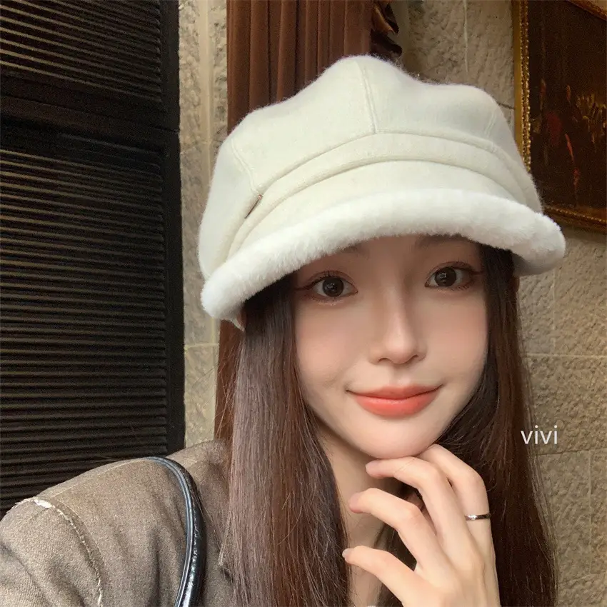 Women's Thickened Frayed Beret Hat for Women — feature 1