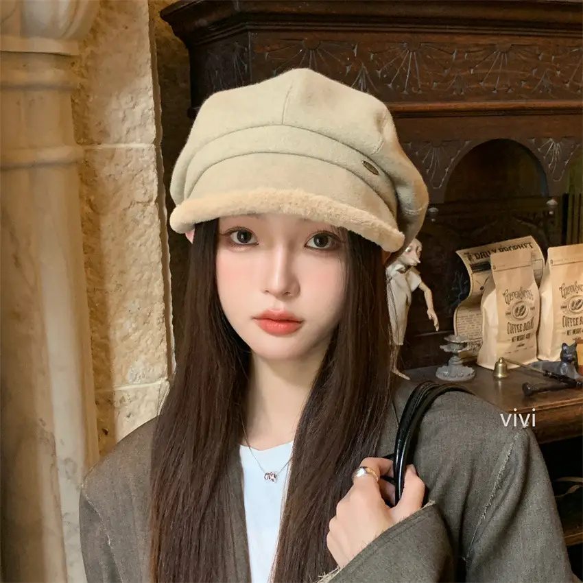 Women's Thickened Frayed Beret Hat for Women — feature 6