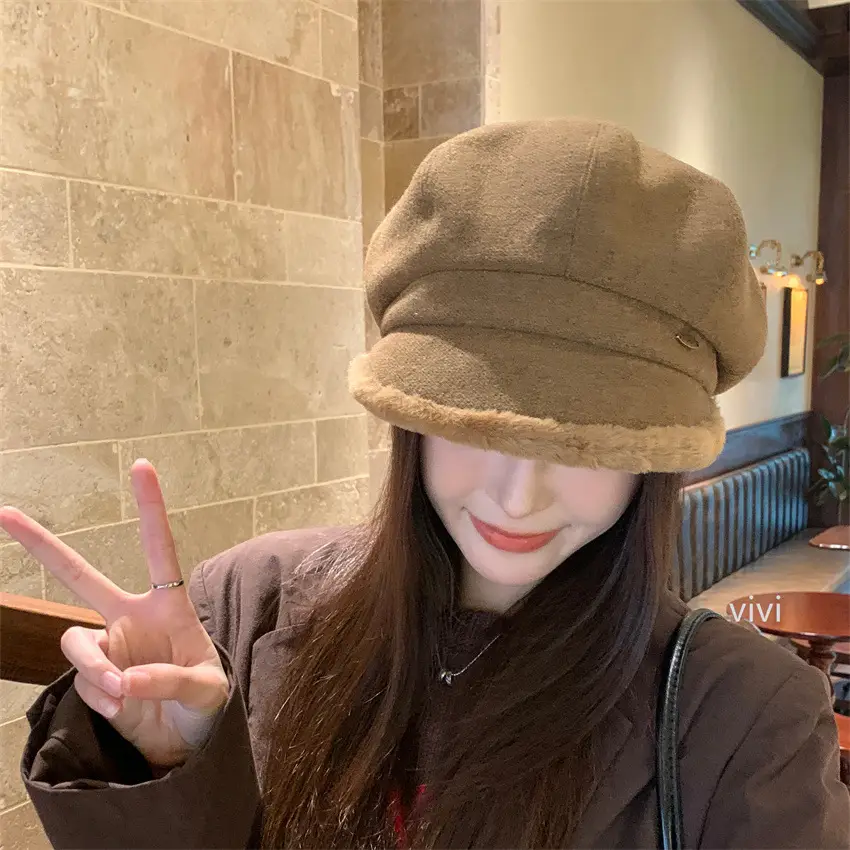 Women's Thickened Frayed Beret Hat for Women — feature 9