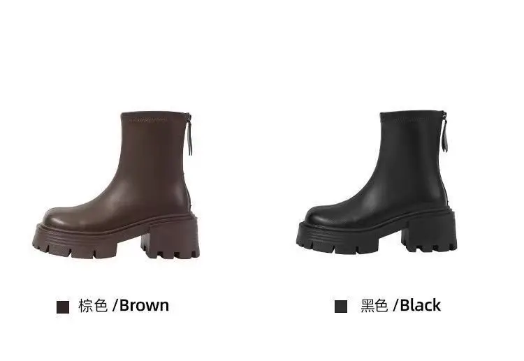Women Black Retro Slim Boots Winter Autumn — feature 10