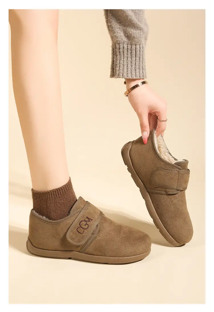Women's Cotton Shoes, Winter Fleece-Lined, Ultra-High Heel, Flat Snow Boots, Flat Round-Toe Casual Shoes, Cross-Border, Cold-Proof and Warm — feature 22