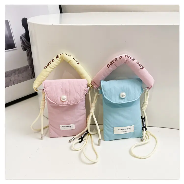 Winter Cotton Crossbody Bag for Women Pink Blue — feature 14