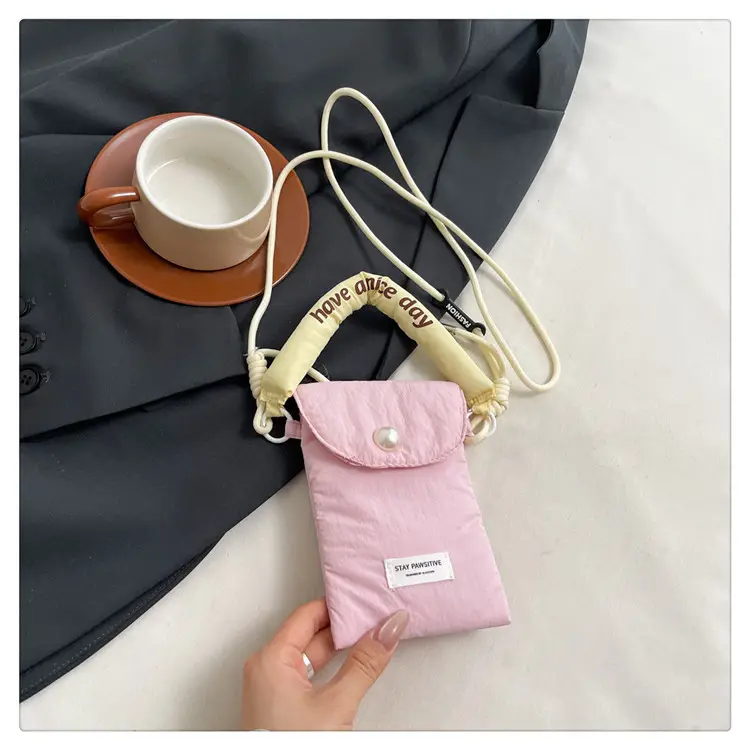 Winter Cotton Crossbody Bag for Women Pink Blue — feature 16