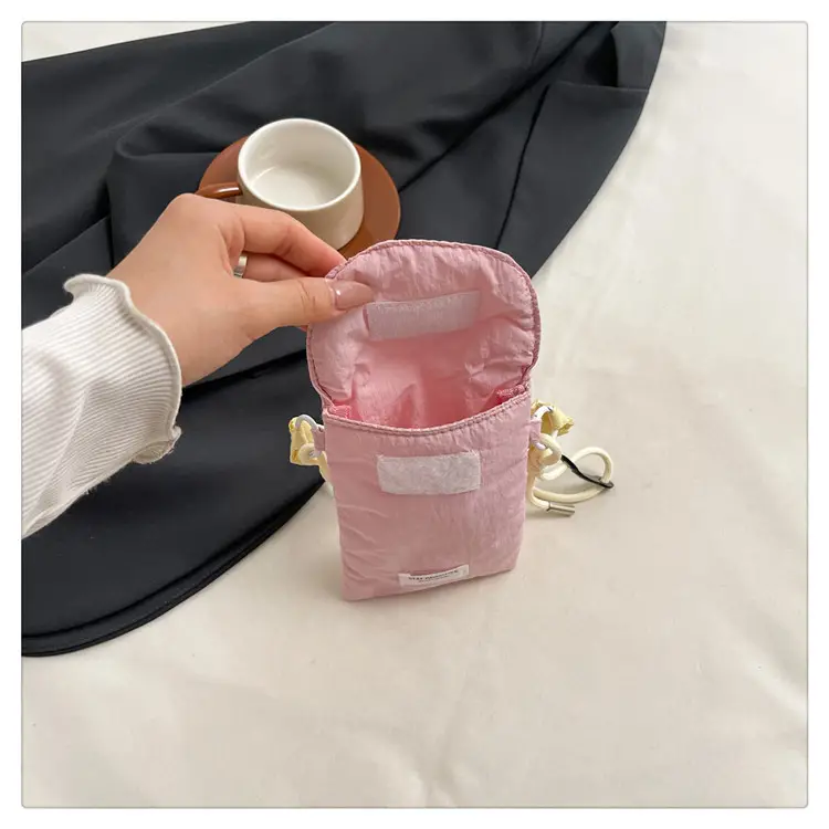Winter Cotton Crossbody Bag for Women Pink Blue — feature 17