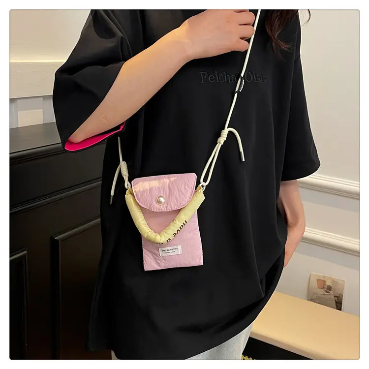 Winter Cotton Crossbody Bag for Women Pink Blue — feature 19