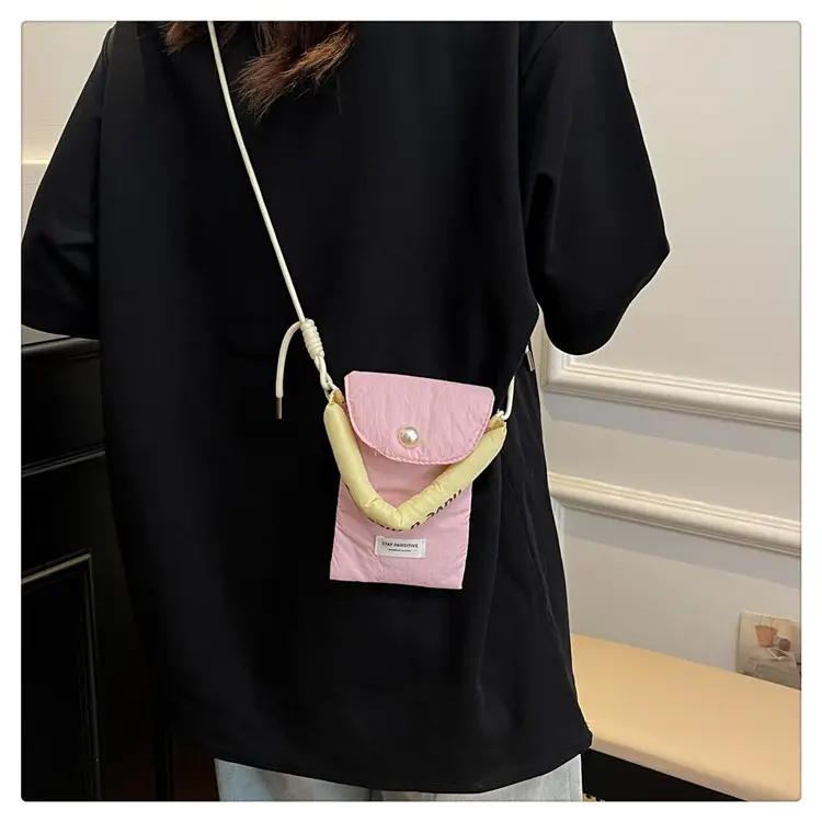 Winter Cotton Crossbody Bag for Women Pink Blue — feature 20