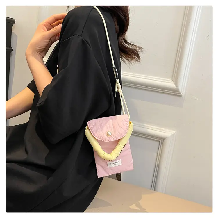 Winter Cotton Crossbody Bag for Women Pink Blue — feature 22