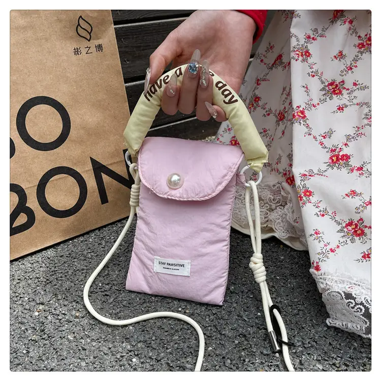Winter Cotton Crossbody Bag for Women Pink Blue — feature 29