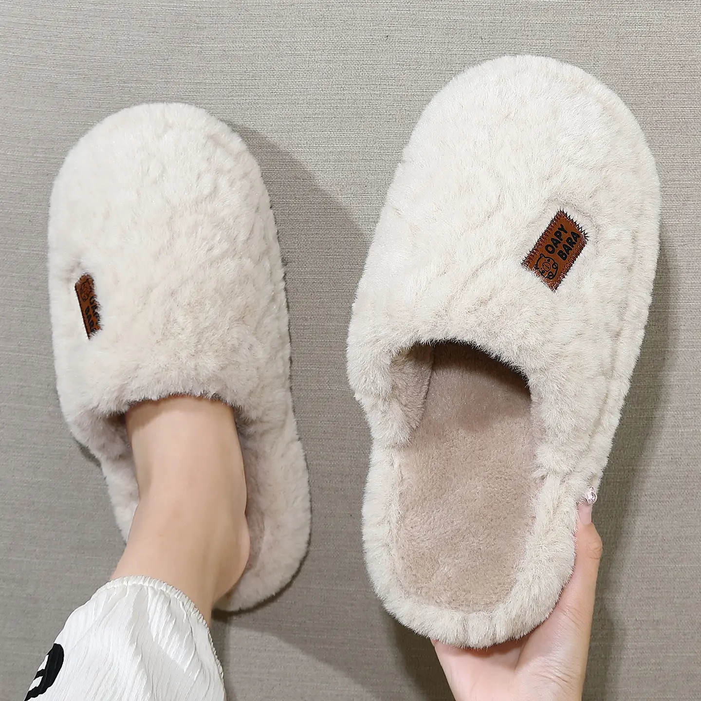 Women Cotton Wool Slippers Warm Non-Slip Indoor - Image 8