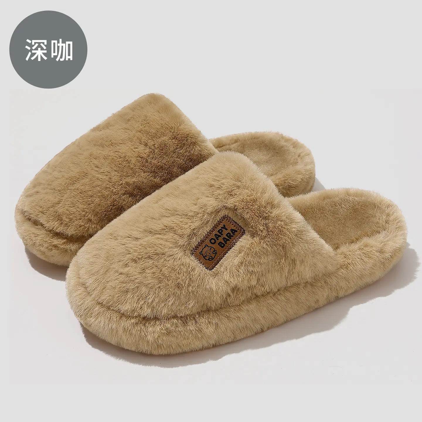 Women Cotton Wool Slippers Warm Non-Slip Indoor - Image 2