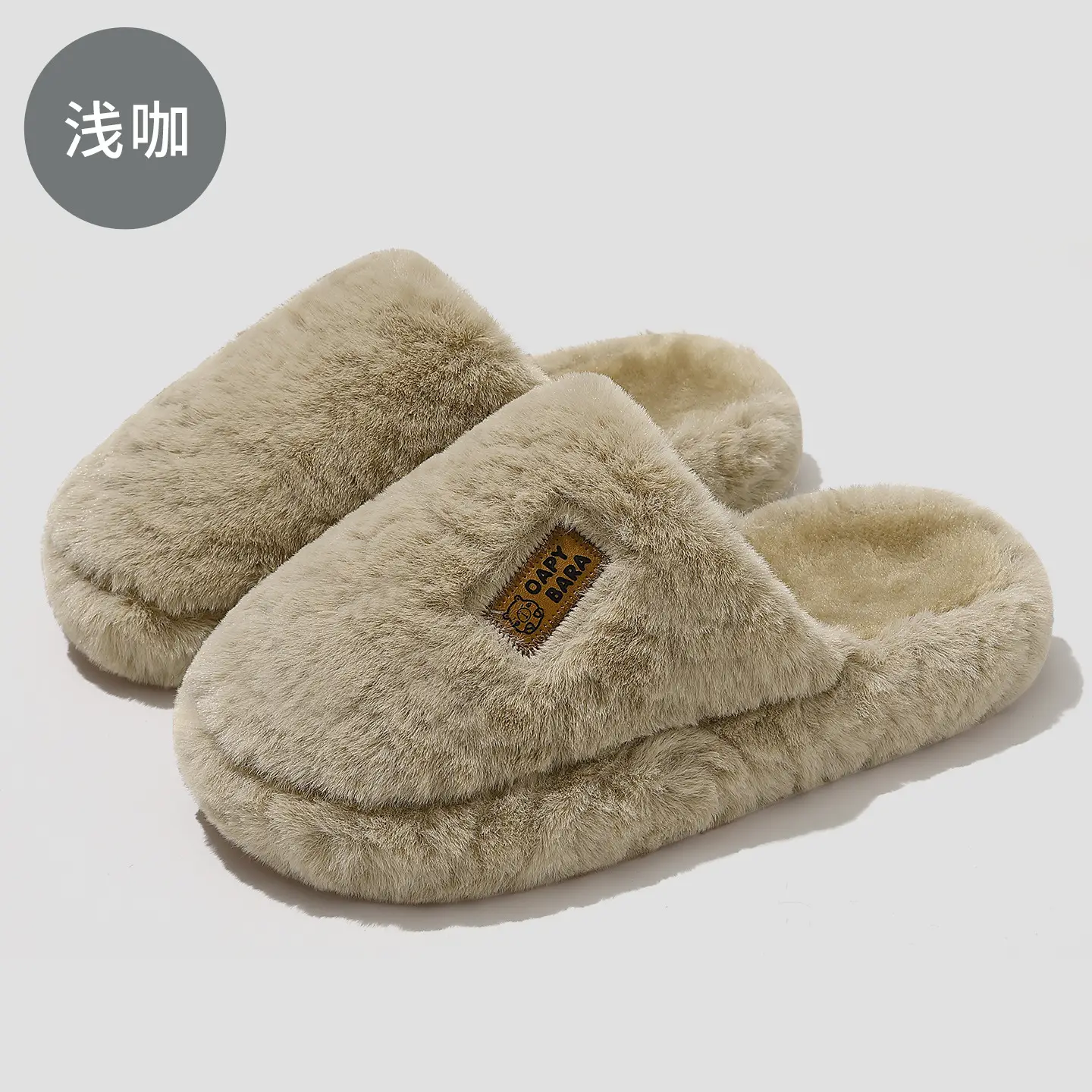Women Cotton Wool Slippers Warm Non-Slip Indoor - Image 3
